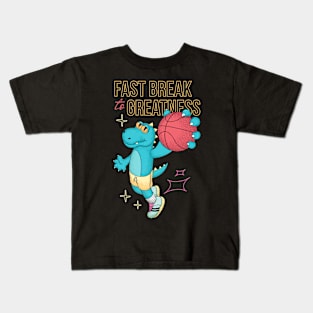 Dino The Basketball Player Kids T-Shirt